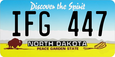 ND license plate IFG447