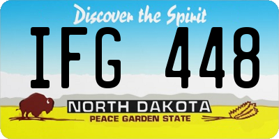 ND license plate IFG448