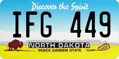 ND license plate IFG449