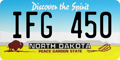 ND license plate IFG450