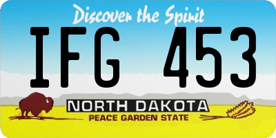 ND license plate IFG453