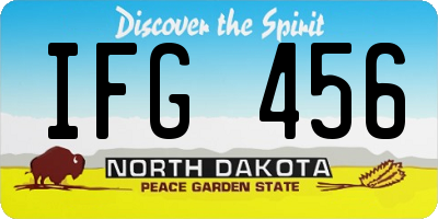 ND license plate IFG456
