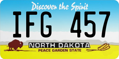 ND license plate IFG457