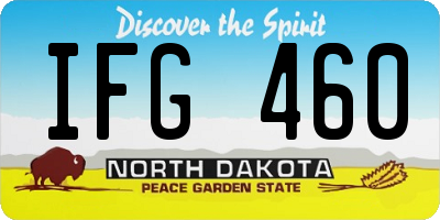 ND license plate IFG460