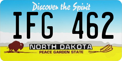 ND license plate IFG462