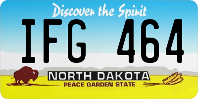 ND license plate IFG464