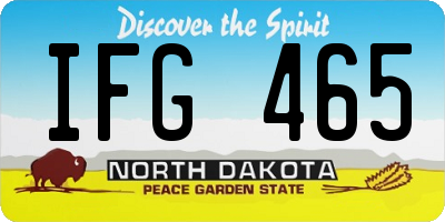 ND license plate IFG465