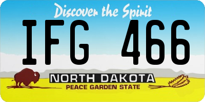 ND license plate IFG466