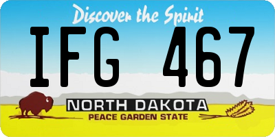 ND license plate IFG467
