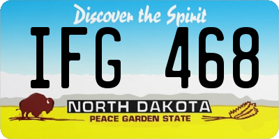 ND license plate IFG468