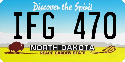 ND license plate IFG470