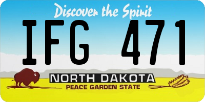 ND license plate IFG471