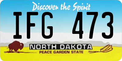 ND license plate IFG473