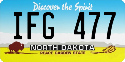 ND license plate IFG477