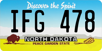 ND license plate IFG478