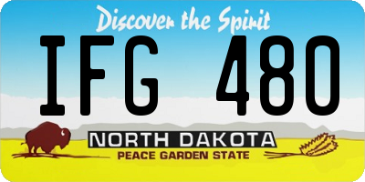 ND license plate IFG480