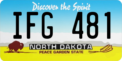 ND license plate IFG481
