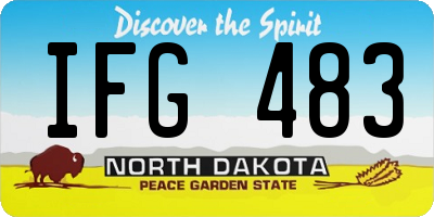 ND license plate IFG483