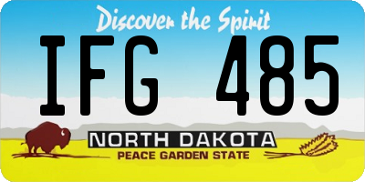 ND license plate IFG485