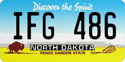 ND license plate IFG486
