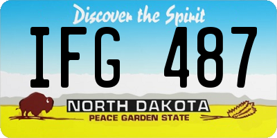 ND license plate IFG487