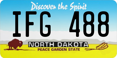 ND license plate IFG488