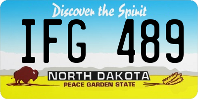 ND license plate IFG489