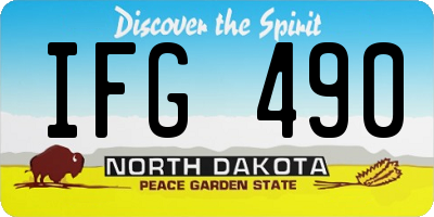 ND license plate IFG490