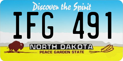 ND license plate IFG491