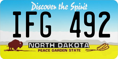 ND license plate IFG492