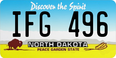 ND license plate IFG496