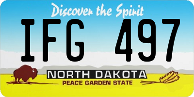 ND license plate IFG497