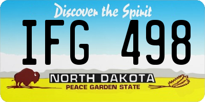 ND license plate IFG498
