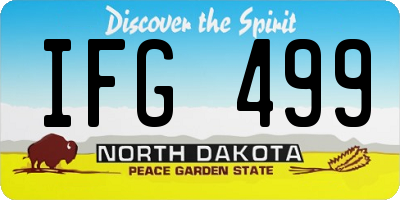 ND license plate IFG499