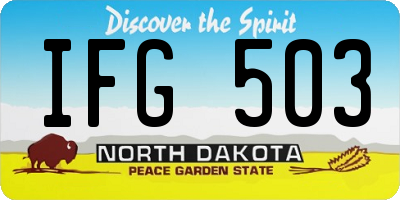 ND license plate IFG503