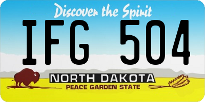 ND license plate IFG504