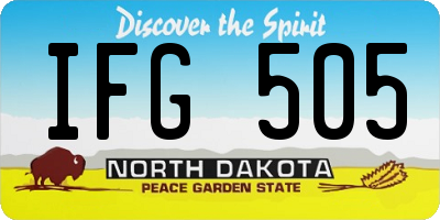 ND license plate IFG505