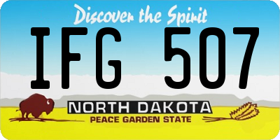 ND license plate IFG507