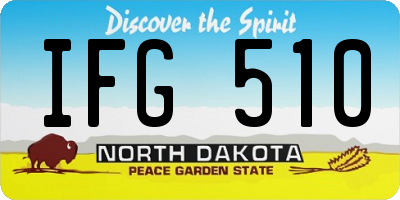 ND license plate IFG510