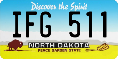 ND license plate IFG511