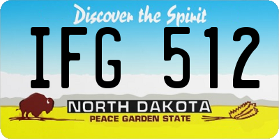 ND license plate IFG512