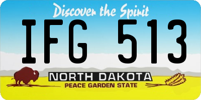 ND license plate IFG513