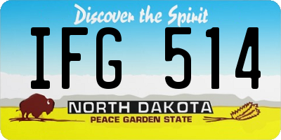 ND license plate IFG514