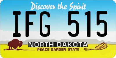 ND license plate IFG515