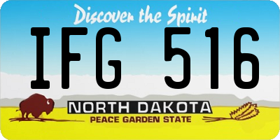 ND license plate IFG516
