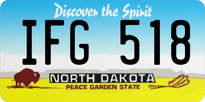 ND license plate IFG518