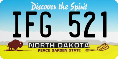 ND license plate IFG521