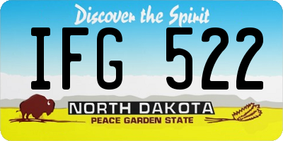 ND license plate IFG522
