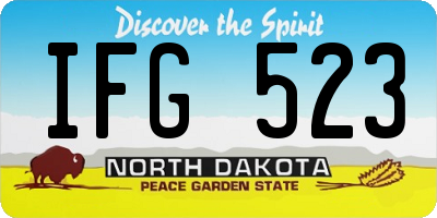 ND license plate IFG523