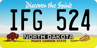 ND license plate IFG524